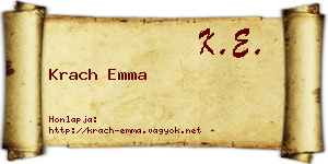 Krach Emma névjegykártya