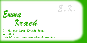 emma krach business card
